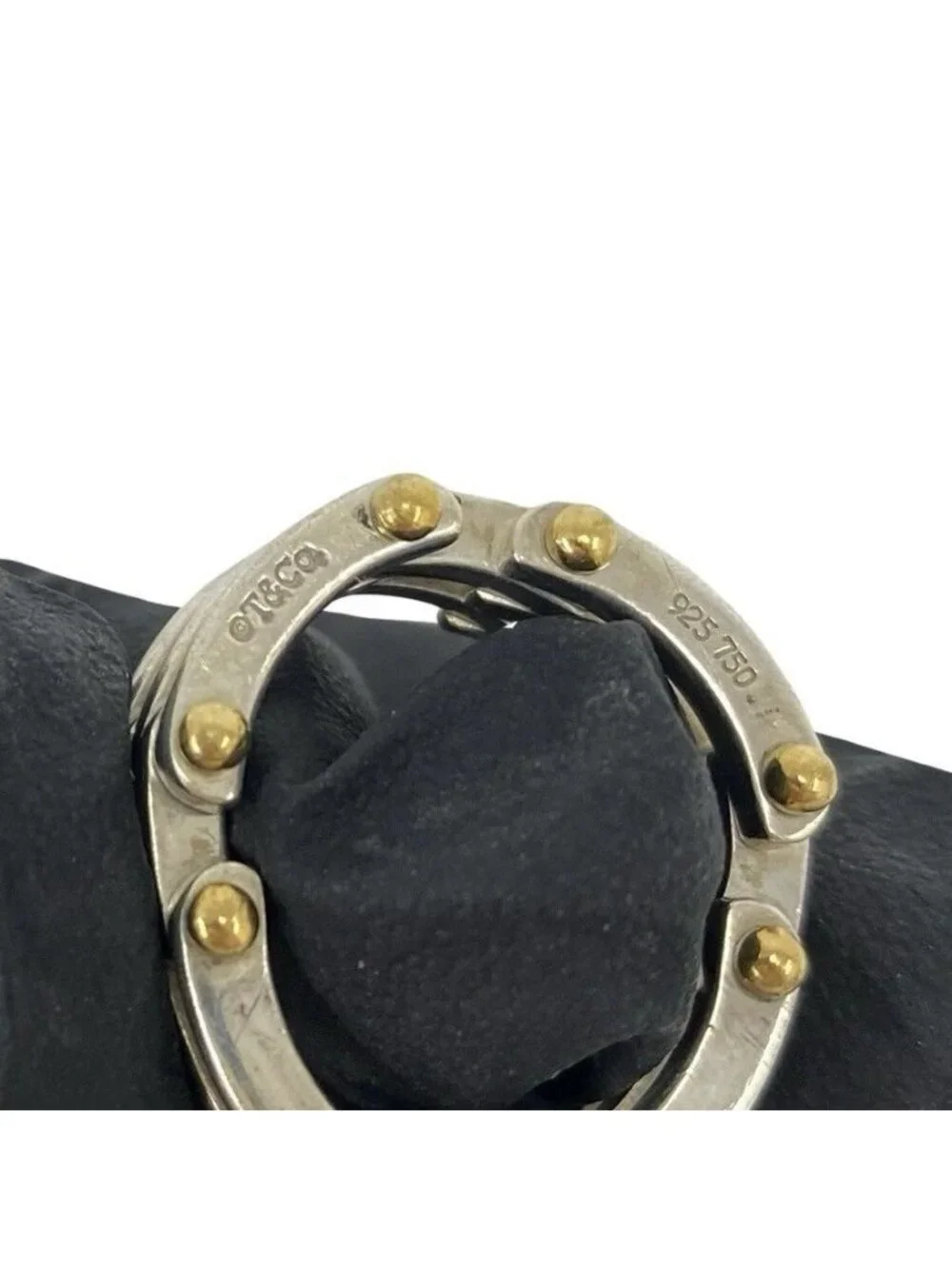 Tiffany & Co Gate Ring 925 Sterling Silver Gold 18K